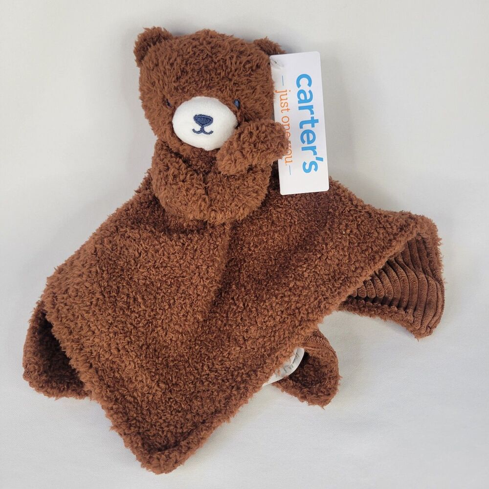 Carters Just One You Nubby Plush Brown BEAR Security Blanket Lovey 68344 Target